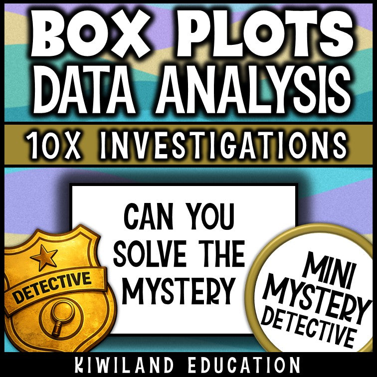 Box plots no-prep printable detective mystery detective centers sub plans