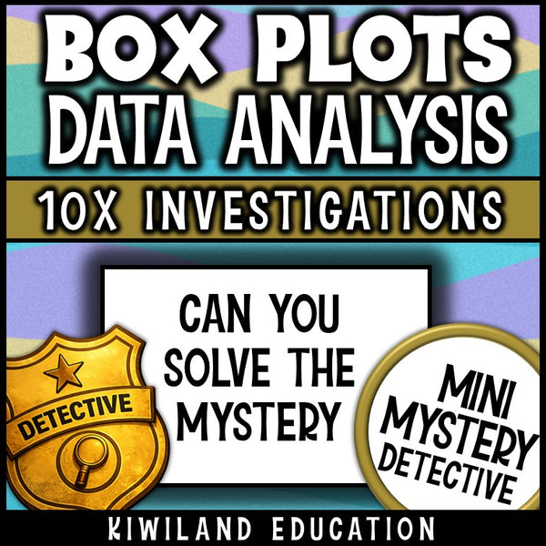 Box plots no-prep printable detective mystery detective centers sub plans