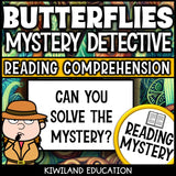 No-prep butterfly life cycle reading comprehension worksheet with answer key
