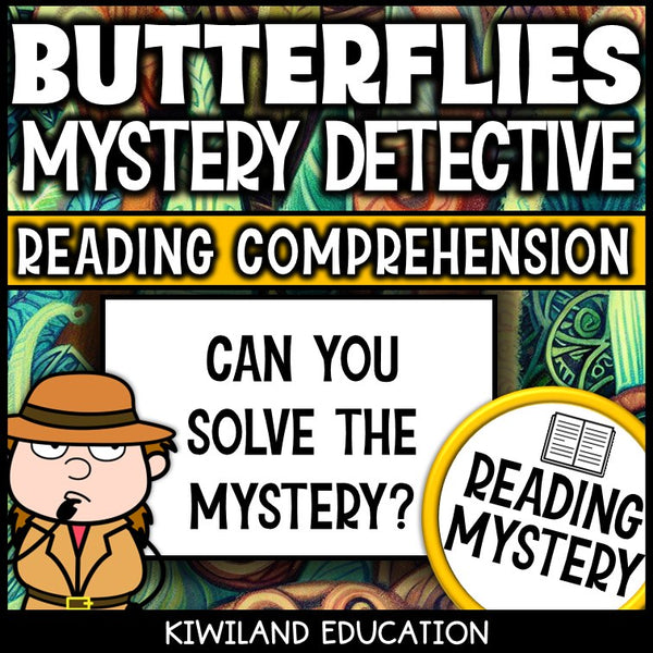 No-prep butterfly life cycle reading comprehension worksheet with answer key
