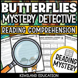 Printable nonfiction butterfly life cycle reading comprehension passage activity for grades 3-6