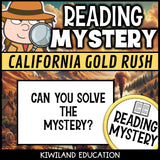 No-prep California Gold Rush reading comprehension worksheet with answer key