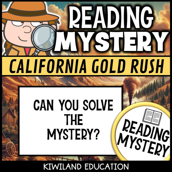 No-prep California Gold Rush reading comprehension worksheet with answer key