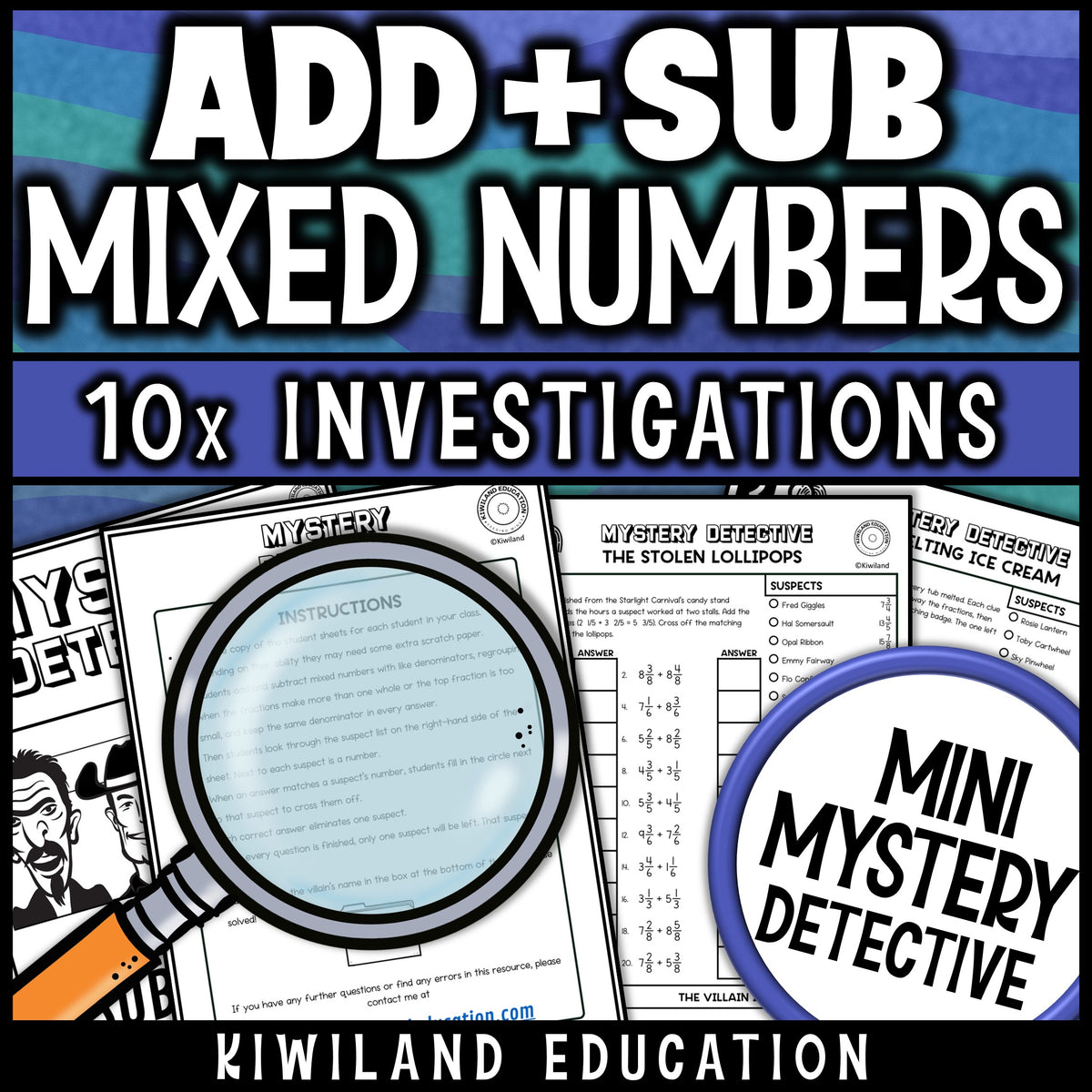 Carnival themed fraction activities with teacher instructions, ready for math centers, morning work and small groups in 4th grade