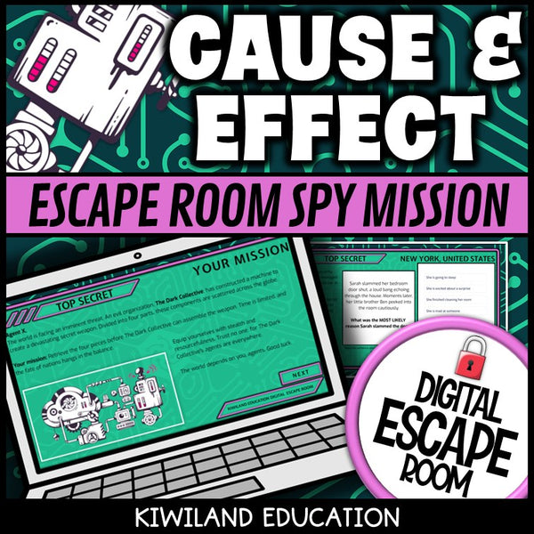 Cause and effect digital escape room cover
