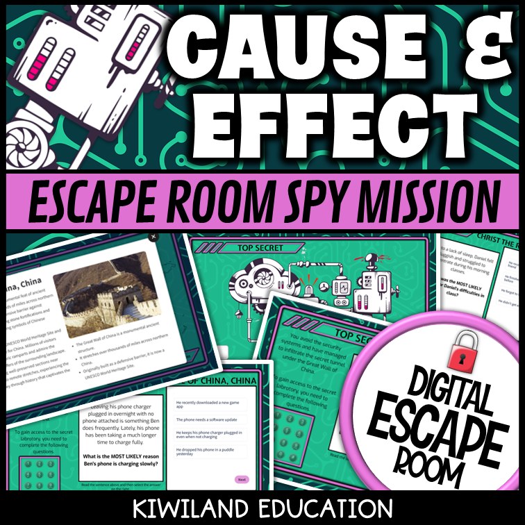 Secret agent reading escape room preview