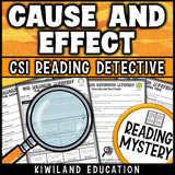 Cause and effect reading activities, no prep printable for literacy centers and morning work