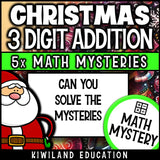 Can you solve the Christmas mysteries - 3-digit addition with regrouping worksheets
