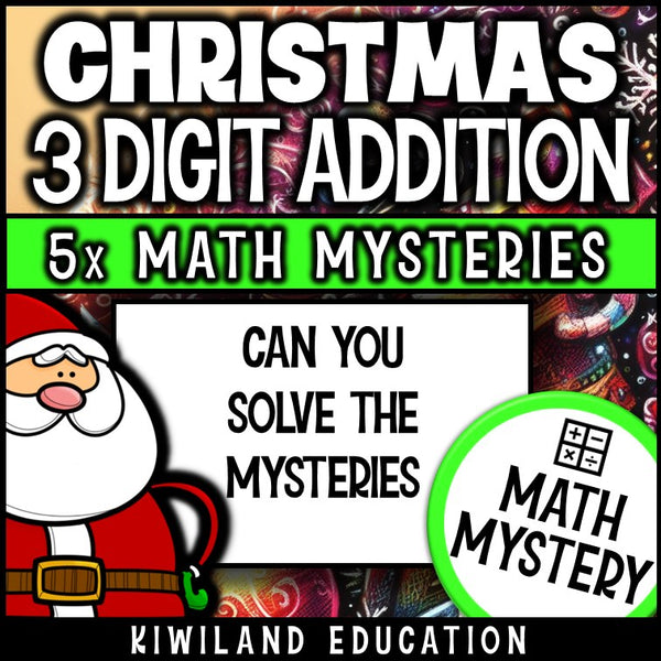 Can you solve the Christmas mysteries - 3-digit addition with regrouping worksheets
