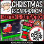 Addition and Subtraction Within 100 Christmas digital escape room for Grades 1-3