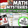 Christmas Around the World 3-digit addition with regrouping math mystery worksheets cover