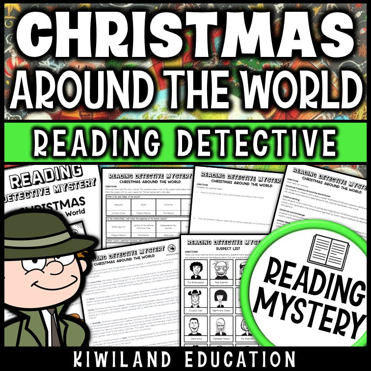 Christmas around the world reading mystery cover for grades 3-6