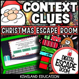 Context Clues Christmas digital escape room cover