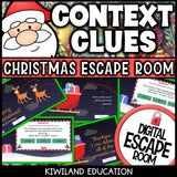 Context clues Christmas escape room activity preview
