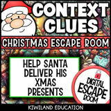Context Clues Christmas escape room for Grades 4-7