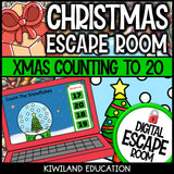 Counting to 20 Christmas digital escape room cover