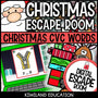 CVC Words Christmas digital escape room cover