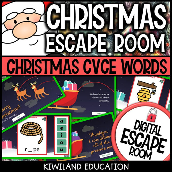 CVCe Words magic e escape room activity preview