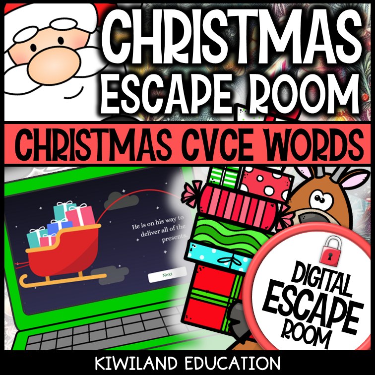CVCe Words phonics escape room challenge screen