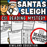 Christmas reading mystery The Missing Sleigh cover for grades 3-6