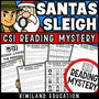 Christmas reading mystery The Missing Sleigh cover for grades 3-6