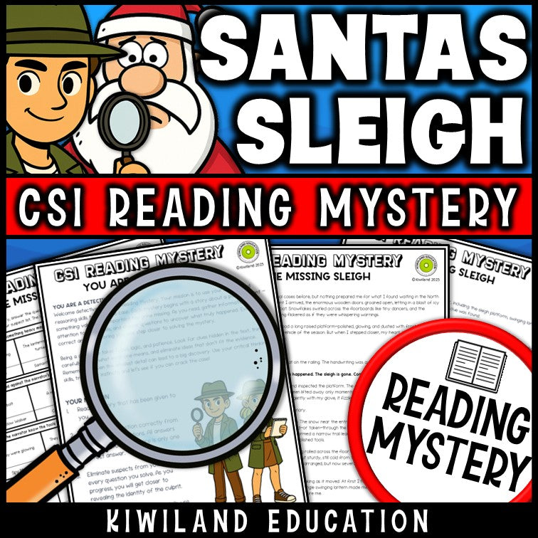 Christmas reading comprehension passage activity for grades 3-6