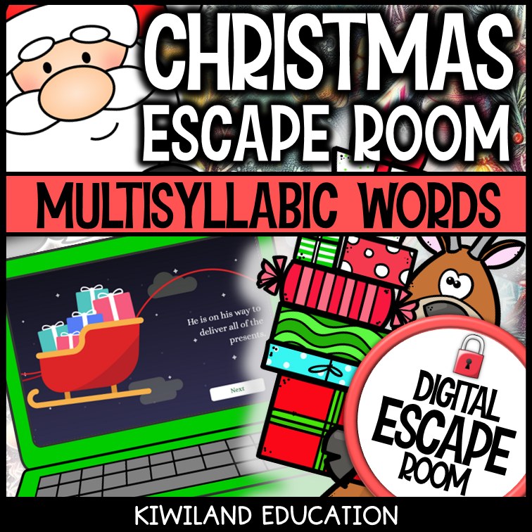 Christmas phonics escape room code lock