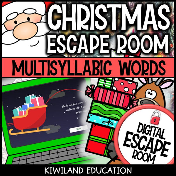 Christmas phonics escape room code lock