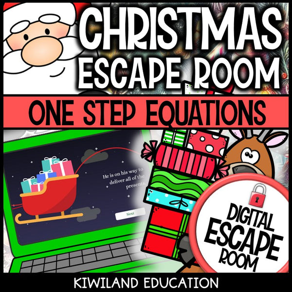 Christmas algebra escape room code lock