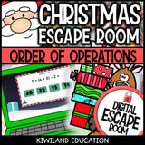 Order of Operations Christmas digital escape room cover