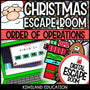 Order of Operations Christmas digital escape room cover