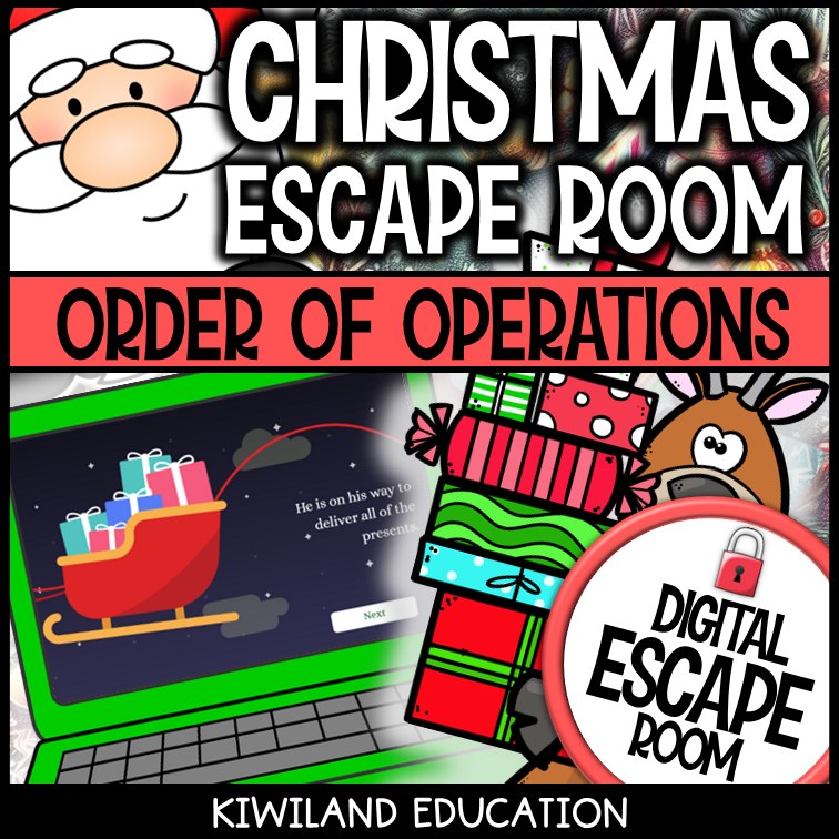 Order of operations escape room challenge screen