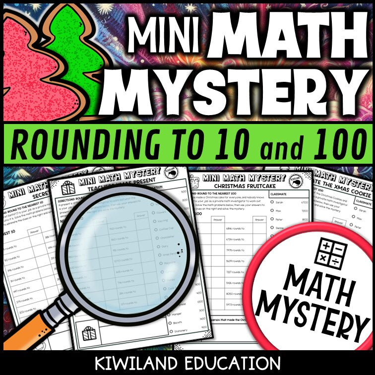 Christmas rounding math mystery answer key