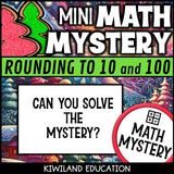 Christmas rounding math mystery activity preview