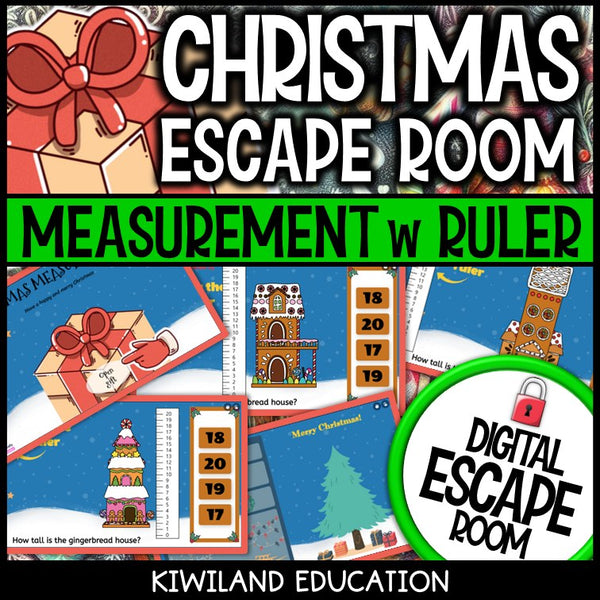 Gingerbread house ruler measurement activity preview