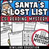 Christmas reading mystery Santa's Lost List cover for grades 3-6