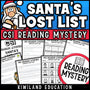 Christmas reading mystery Santa's Lost List cover for grades 3-6
