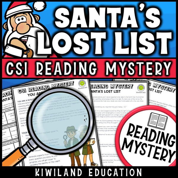 Christmas reading comprehension passage activity for grades 3-6