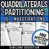 Classifying quadrilaterals practice for 3rd grade with answer keys, a reference page and a Shape Detective certificate