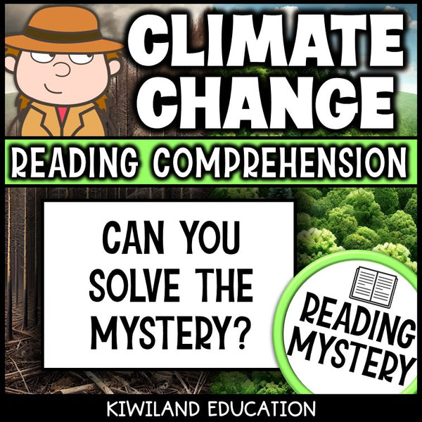 No-prep climate change reading comprehension worksheet with answer key for Earth Day