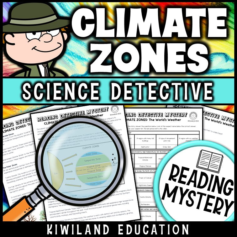 Nonfiction climate zones and weather reading comprehension passage for grades 3-6