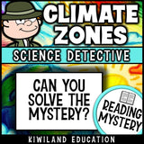 No-prep climate and weather reading comprehension worksheet with answer key