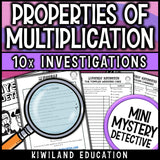 Commutative associative distributive property worksheets no prep