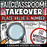 Compare and order whole numbers detective activity story page suspect chart