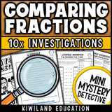 Compare fractions with the same denominator activity pages and teacher instructions, space math for math centers, morning work and early finishers