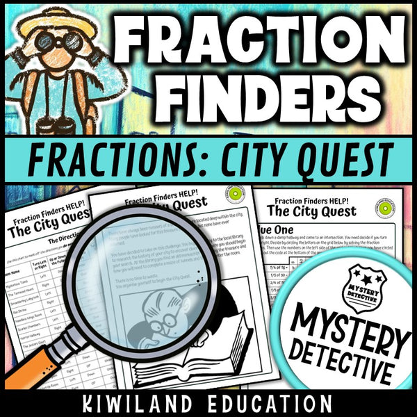 Comparing and equivalent fractions clue pages city quest detective