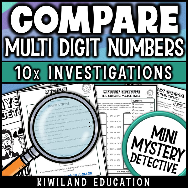Comparing whole numbers practice pages and teacher instructions for math centers and morning work, greater and lesser number cases