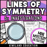 Complete the symmetrical figure mirror image reflection mystery detective printable