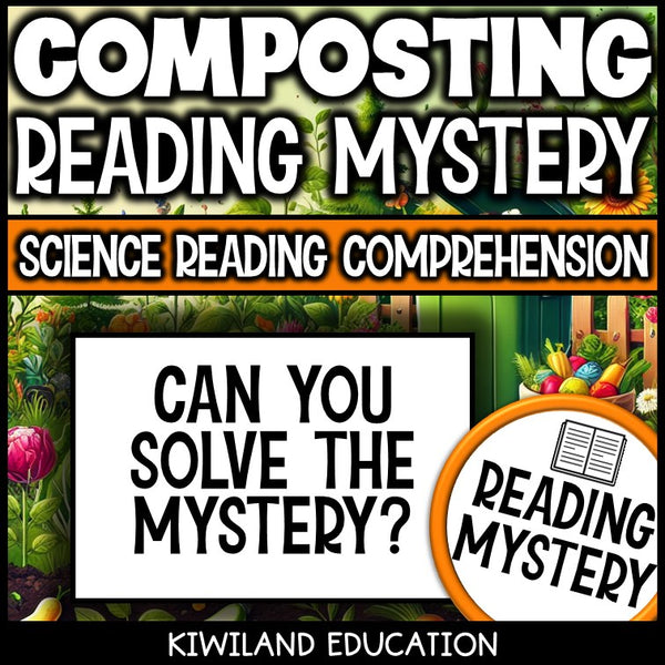 No-prep composting reading comprehension worksheet with answer key for Earth Day
