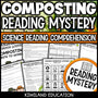Composting reading mystery comprehension activity cover for grades 3-6